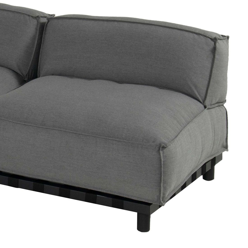 Midtmodul lounge Vlieland aluminium/Sunbrella detalj av stoff