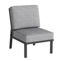 Midtmodul lounge Zenith aluminium/olefin 68x82 cm forfra