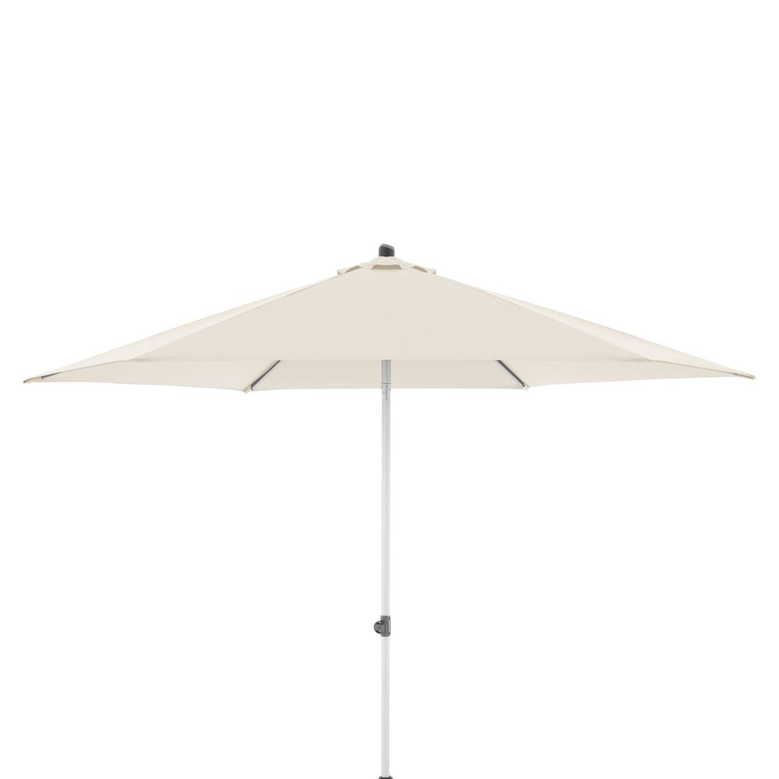 Midtstolpe-parasoll ACT NEO Push Up Ø310 cm natur montert i hage