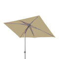 Midtstolpe-parasoll ACT Push-Up 220x130 cm greige forfra