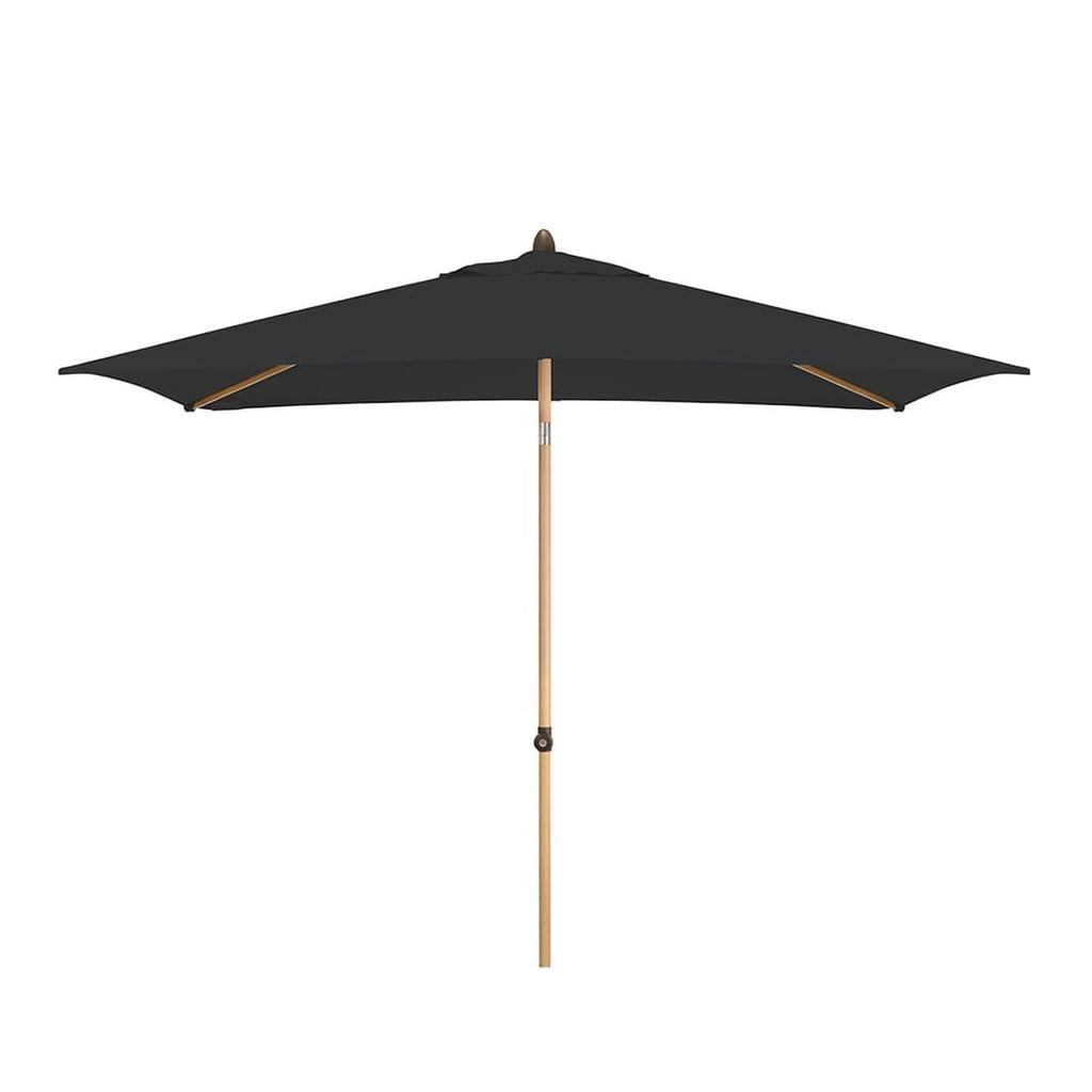 Midtstolpe-parasoll ACT Wood 250x200cm antrasitt forfra