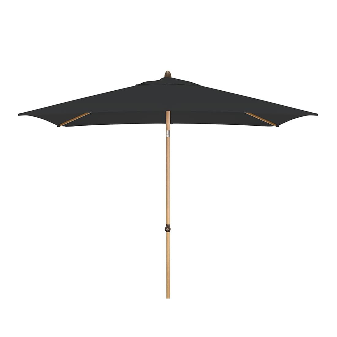 Midtstolpe-parasoll ACT Wood 250x200cm antrasitt forfra