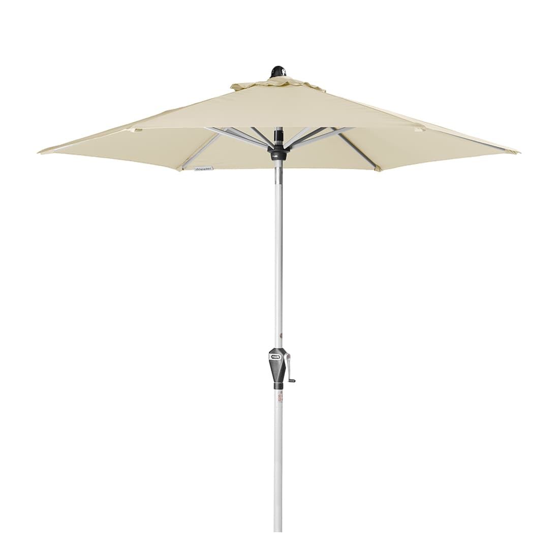 Midtstolpe-parasoll Active Ø210 cm vippbar - Doppler forfra naturfarge