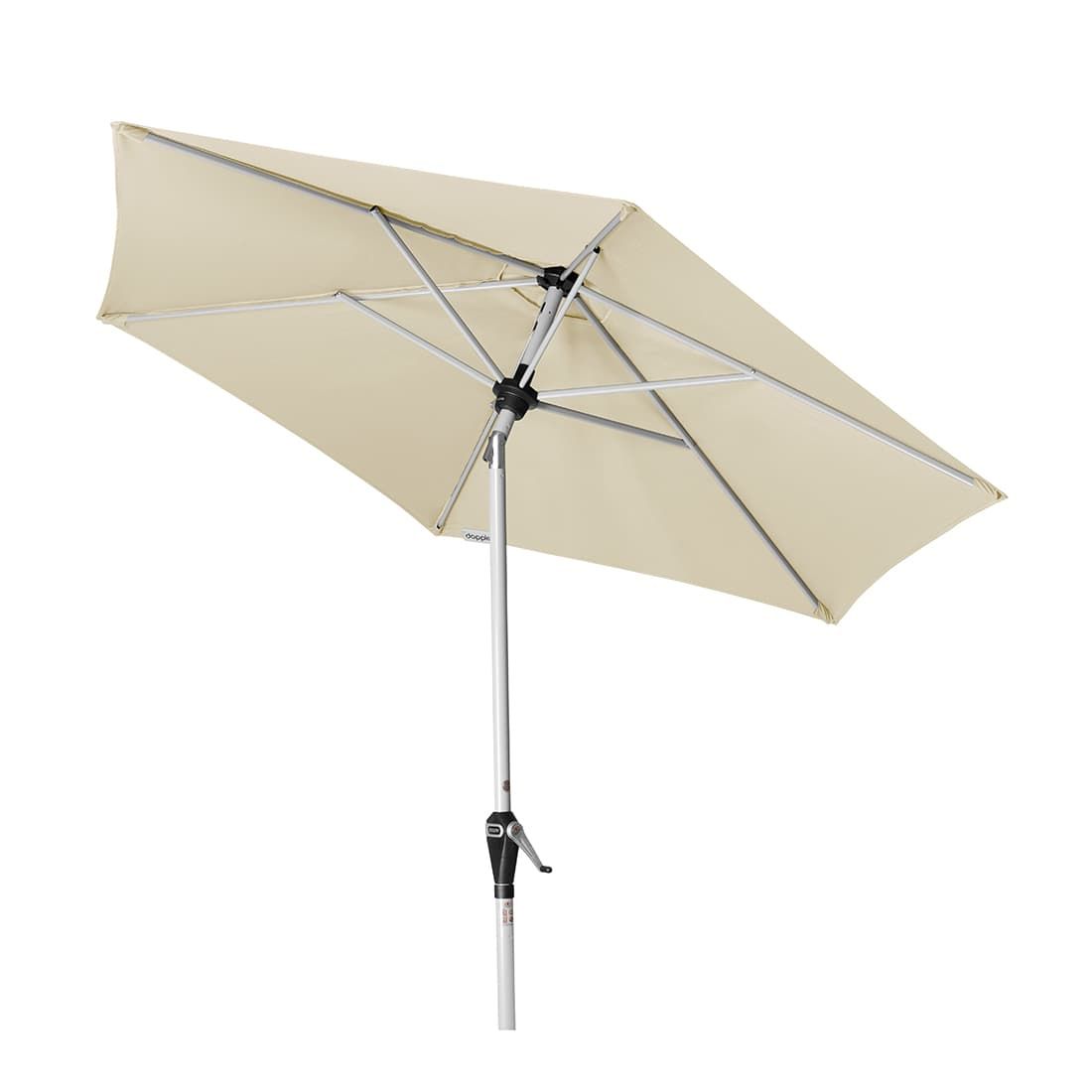 Midtstolpe-parasoll Active Ø210 cm vippbar - Doppler bakside og ramme detalj