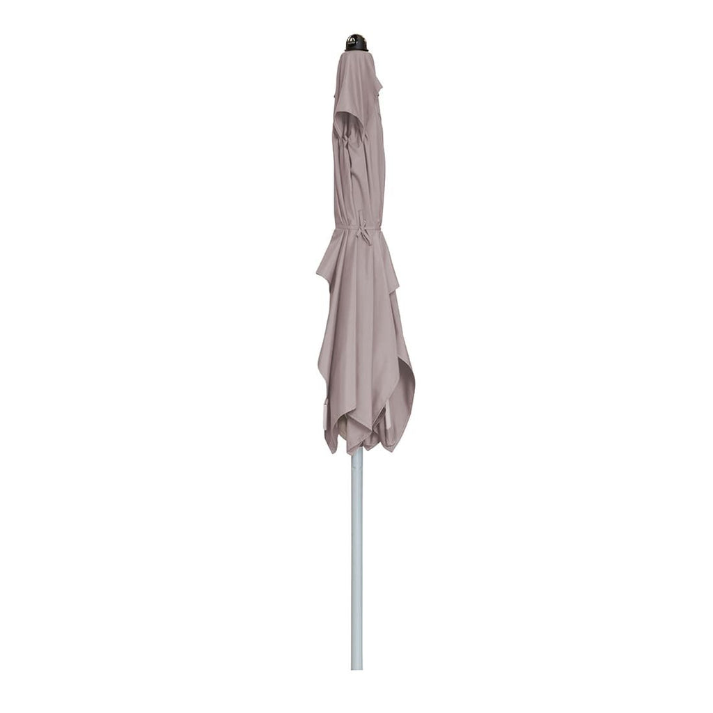 Midtstolpe-parasoll Active 210x140 cm med sveiv montert på terrasse
