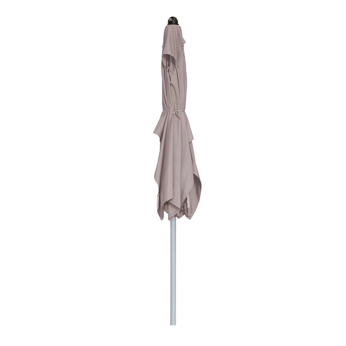 Midtstolpe-parasoll Active 210x140 cm med sveiv montert på terrasse