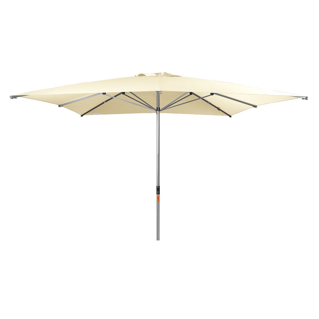 Midtstolpe-parasoll Alu-Expert 350x350 cm natur forfra