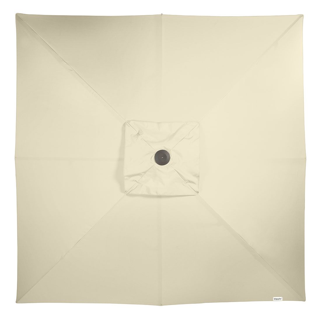 Midtstolpe-parasoll Alu-Expert 350x350 cm natur bakside