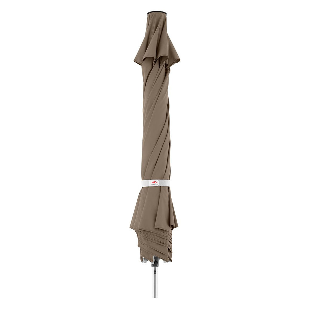 Midtstolpe-parasoll Alu-Expert Ø400 cm greige bakside