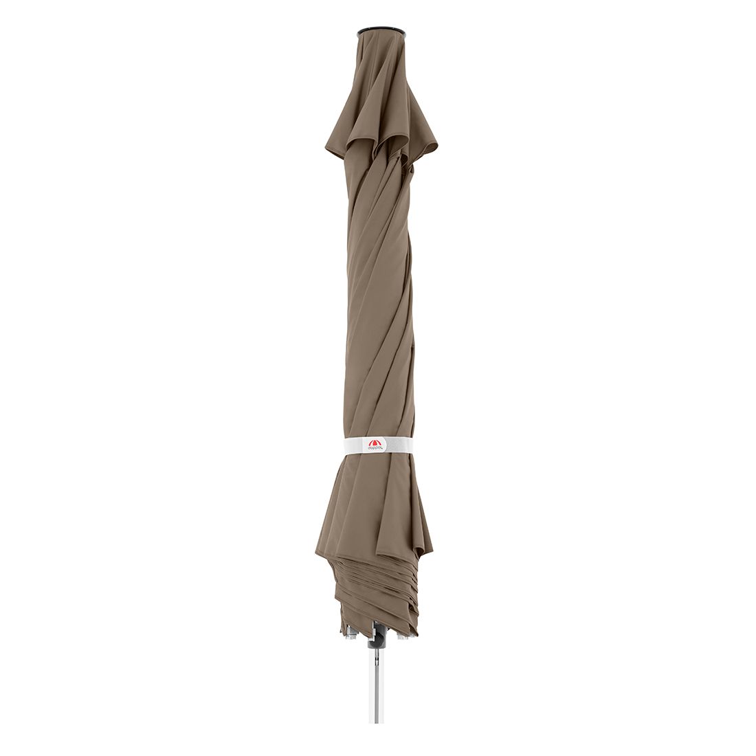 Midtstolpe-parasoll Alu-Expert Ø400 cm greige bakside