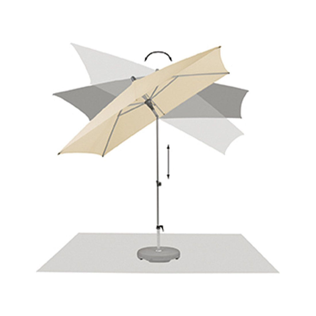 Midtstolpe-parasoll Alu Smart 200x200 cm aluminium - Glatz montert i hage