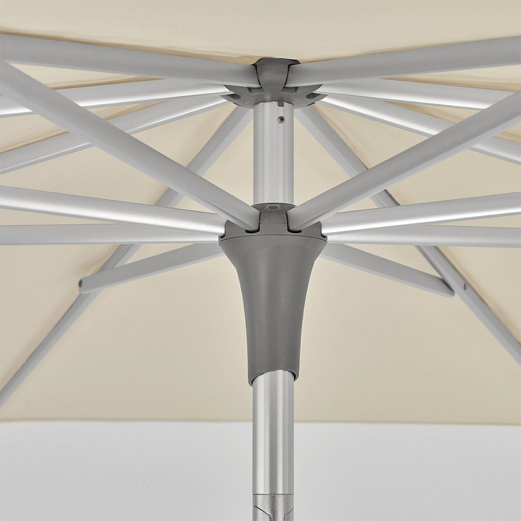 Detaljbilde av aluminiumsramme på Midtstolpe-parasoll Alu Smart 250x200 cm aluminium Glatz