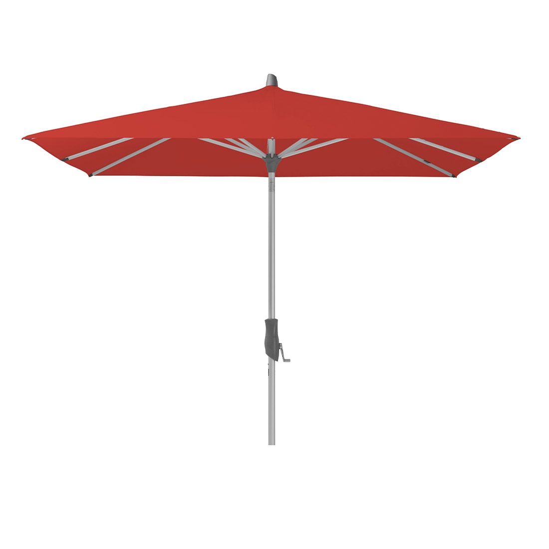 Midtstolpe-parasoll Alu Twist 240x240cm aluminium bakside