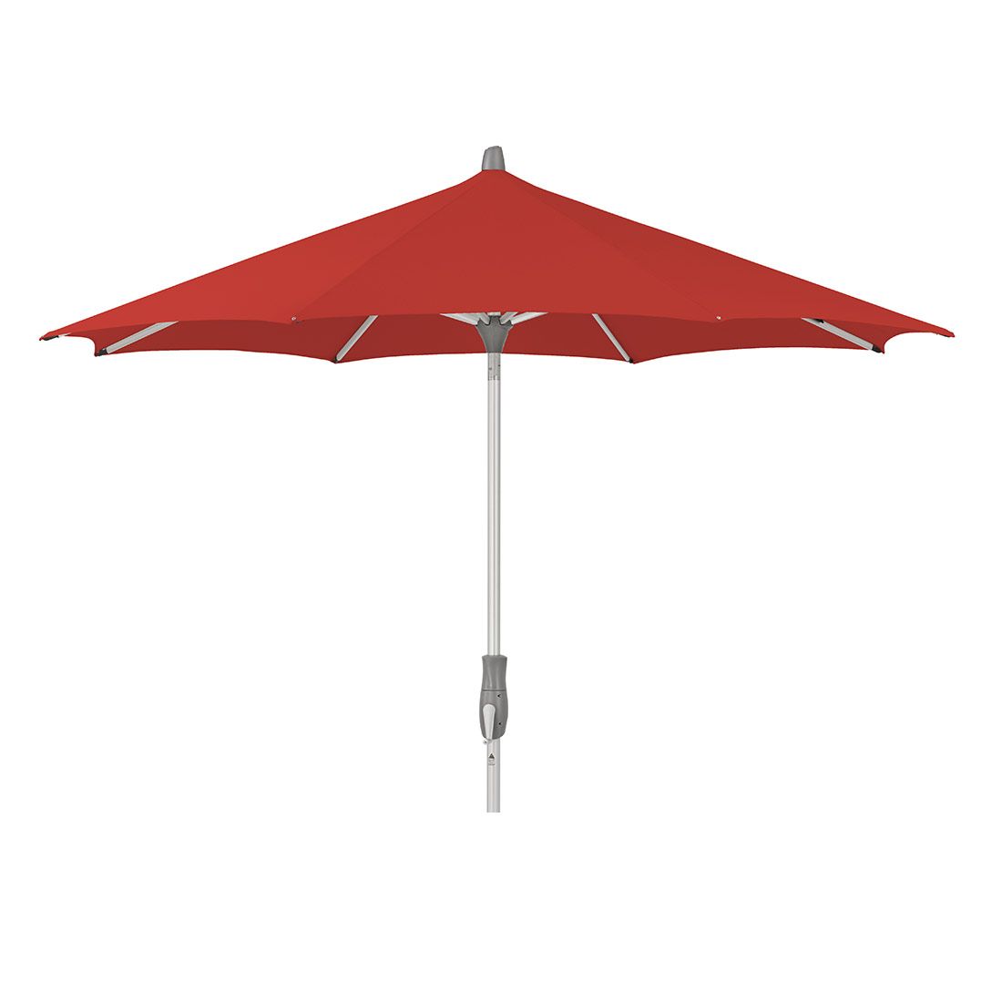 Midtstolpe-parasoll Alu Twist Ø300 cm aluminium bakside