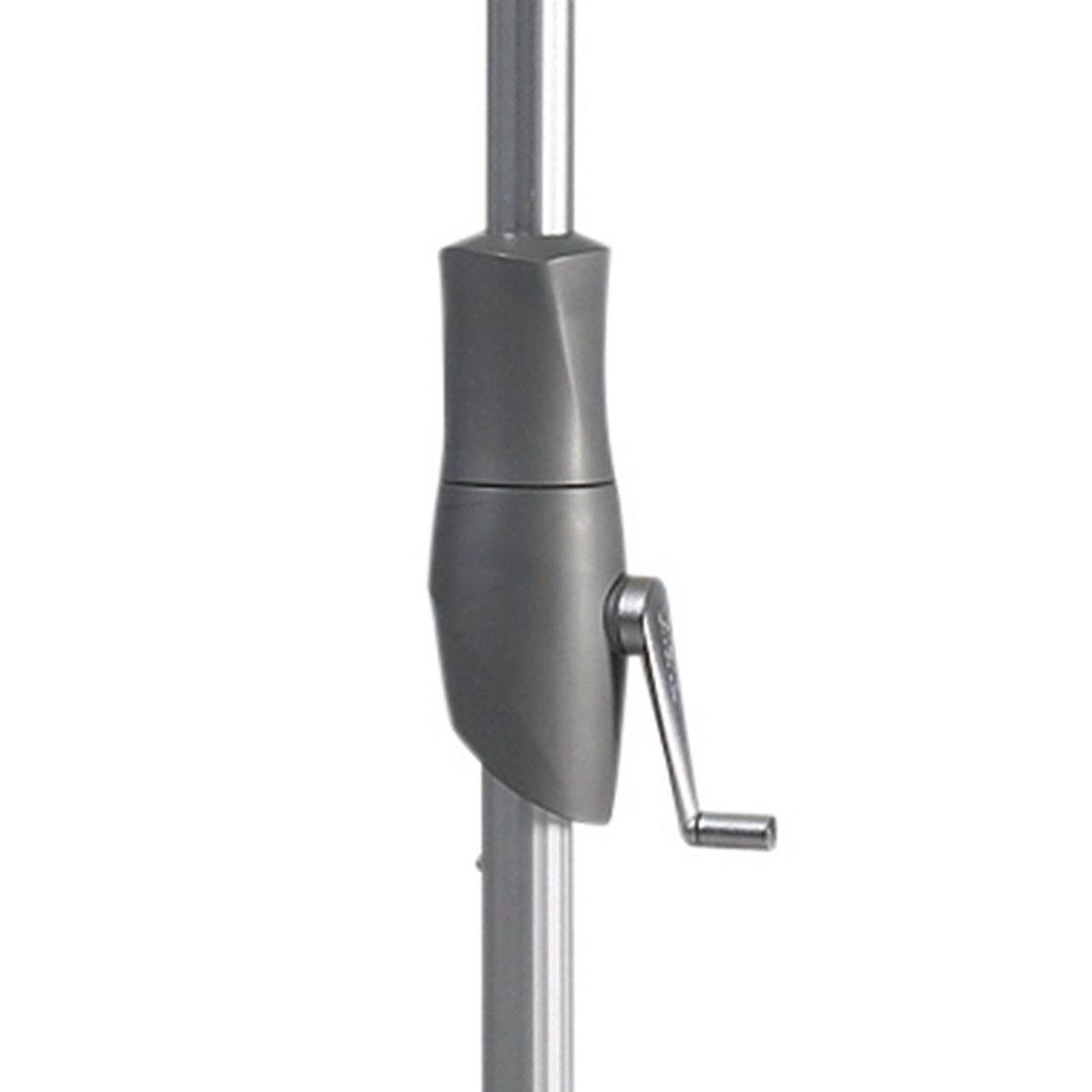 Midtstolpe-parasoll Alu Twist Ø300 cm aluminium nærbilde av ramme