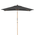 Midtstolpe-parasoll Alu-Wood Ultra 210x140 cm antrasitt forfra