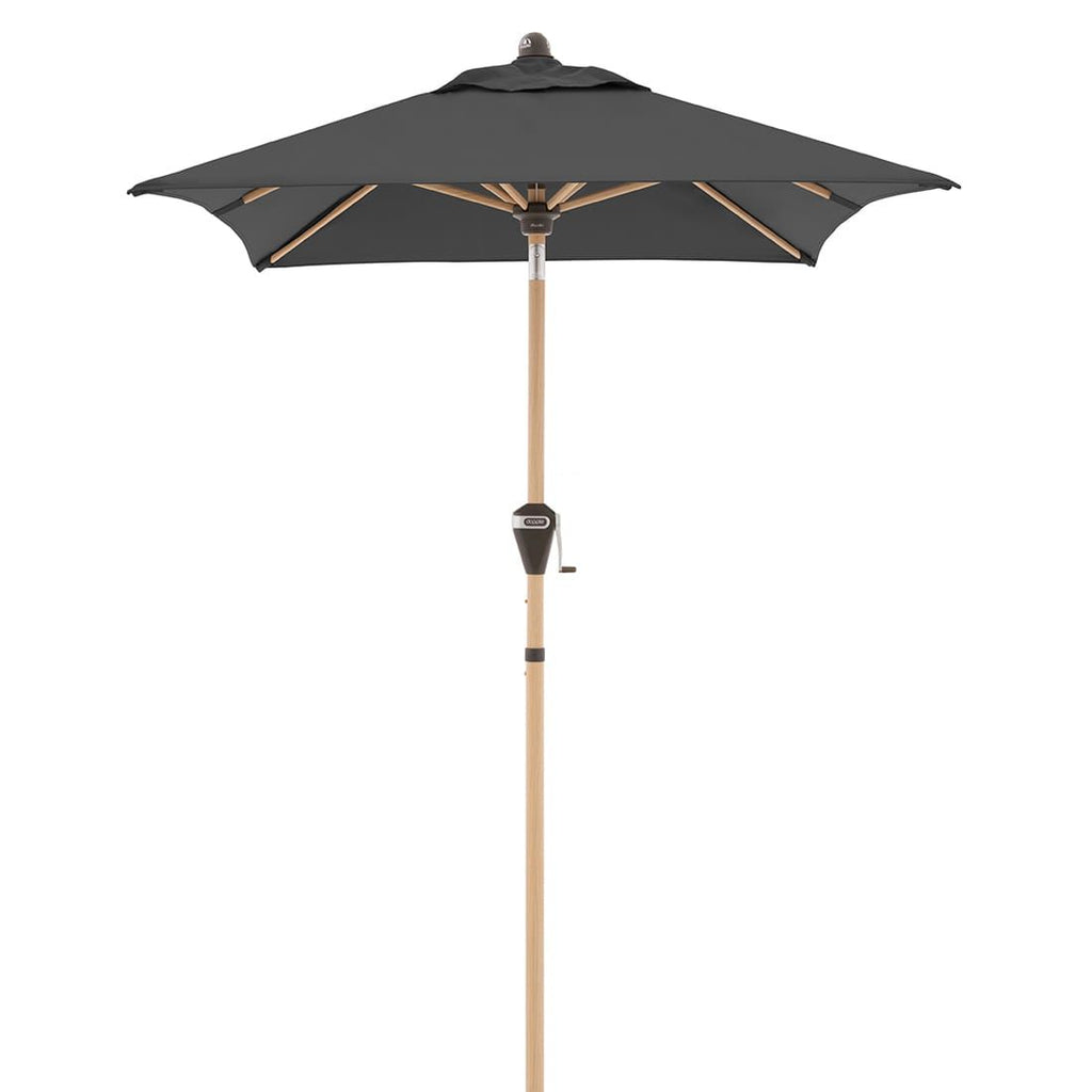 Midtstolpe-parasoll Alu-Wood Ultra 210x140 cm antrasitt bakside