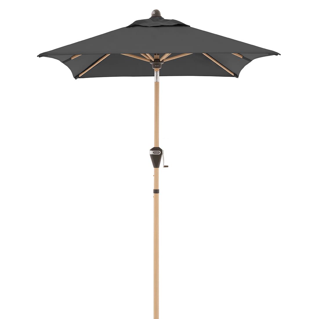 Midtstolpe-parasoll Alu-Wood Ultra 210x140 cm antrasitt bakside