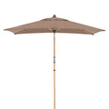Midtstolpe-parasoll Alu-Wood Ultra 210x140 cm greige forside