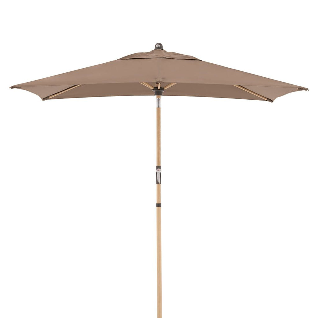 Midtstolpe-parasoll Alu-Wood Ultra 210x140 cm greige forside