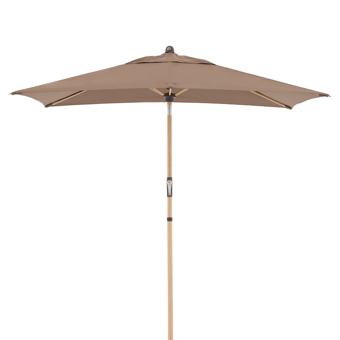 Midtstolpe-parasoll Alu-Wood Ultra 210x140 cm greige forside