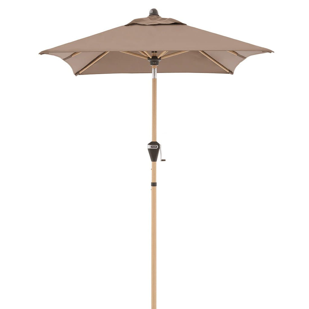 Midtstolpe-parasoll Alu-Wood Ultra 210x140 cm greige bakside