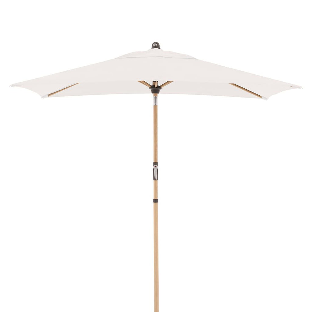 Midtstolpe-parasoll Alu-Wood Ultra 210x140 cm med sveiv forfra