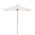 Midtstolpe-parasoll Alu-Wood Ultra 210x140 cm med sveiv forfra