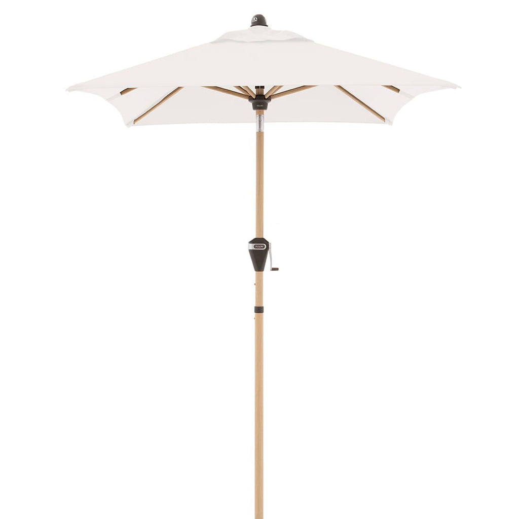 Midtstolpe-parasoll Alu-Wood Ultra 210x140 cm med sveiv bakside