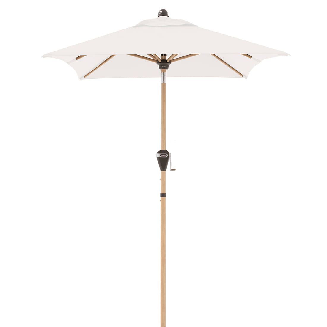 Midtstolpe-parasoll Alu-Wood Ultra 210x140 cm med sveiv bakside