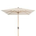 Midtstolpe-parasoll Alu-Wood Ultra 300x200cm aluminium forfra