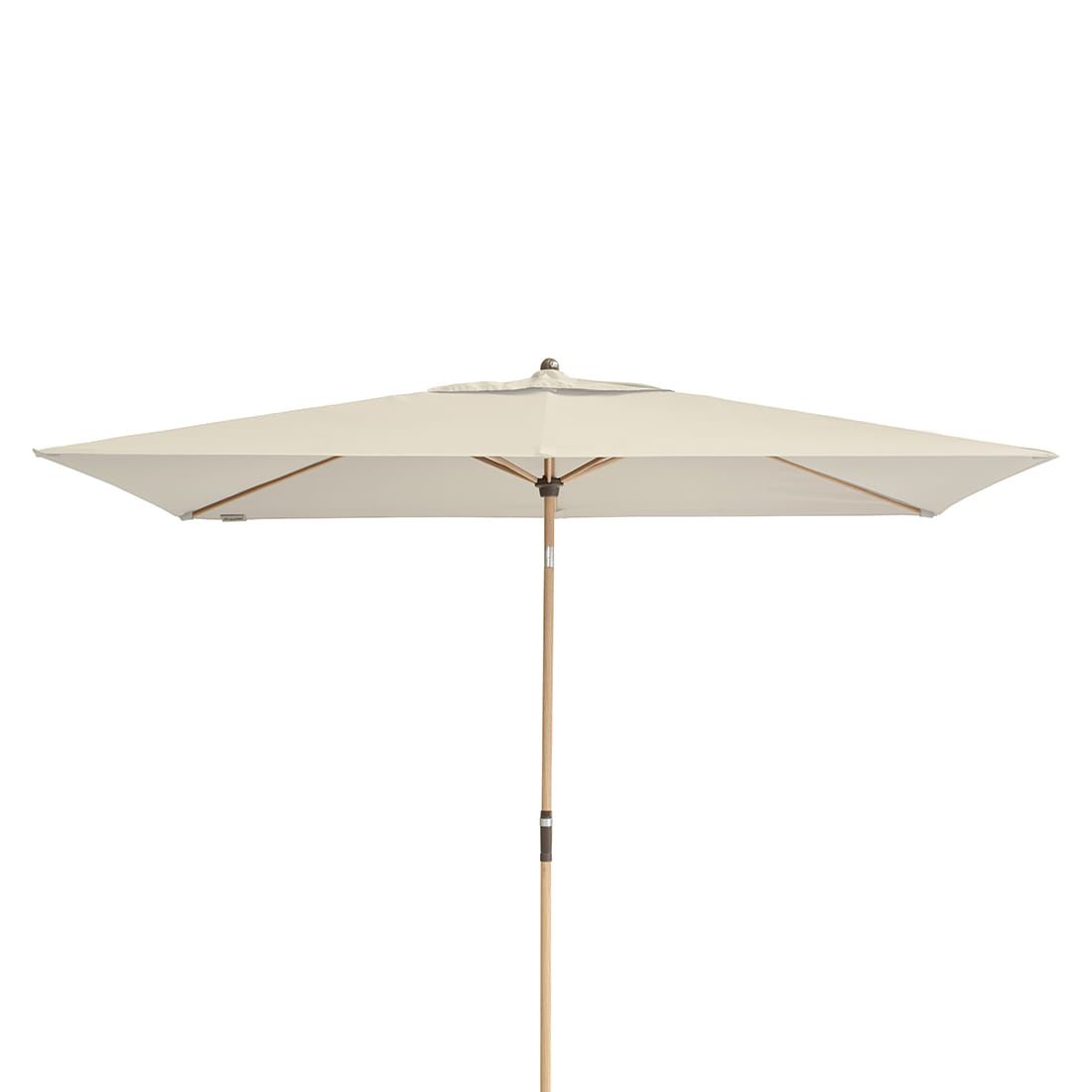 Midtstolpe-parasoll Alu-Wood Ultra 300x200cm aluminium bakside