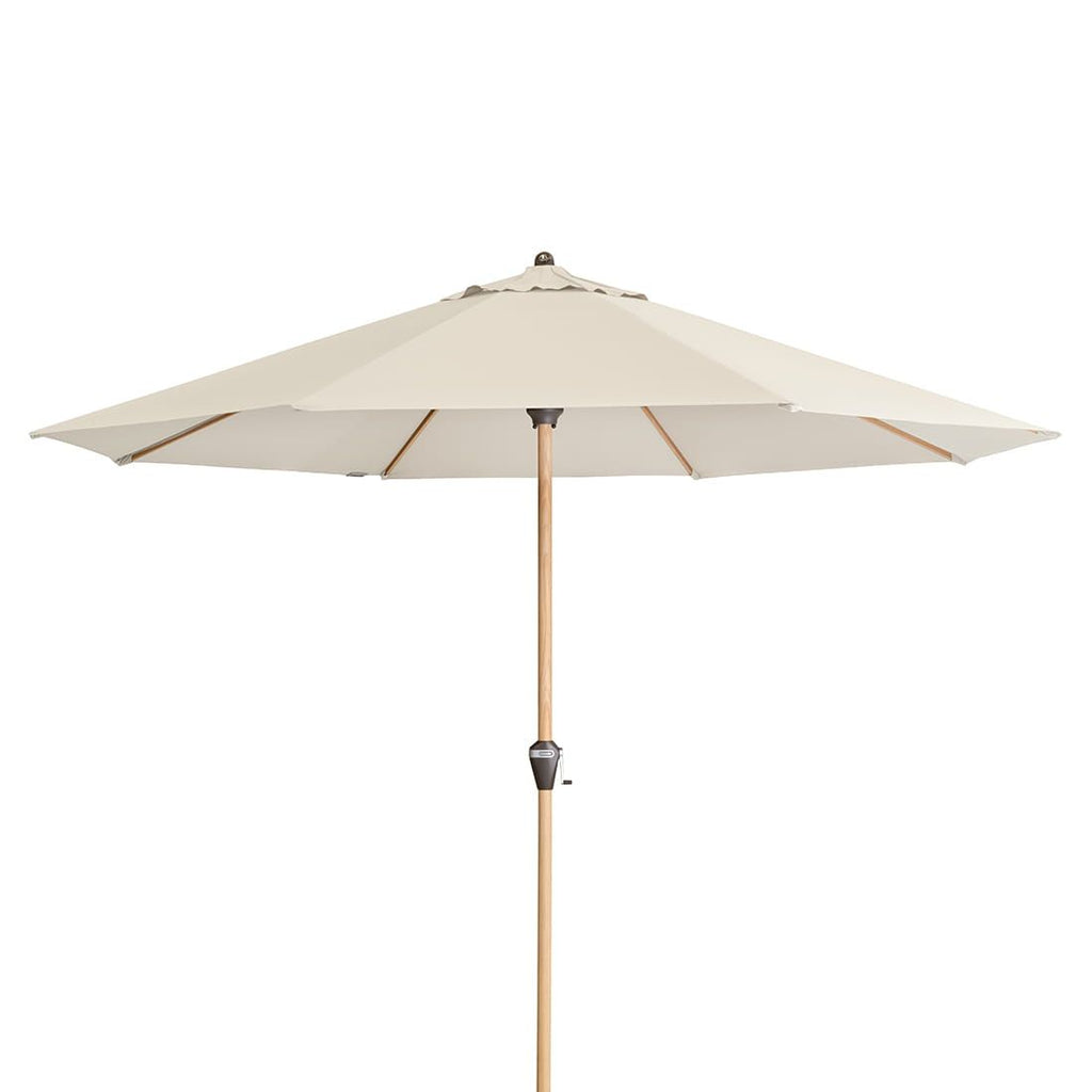 Midtstolpe-parasoll Alu-Wood Ultra Ø350 cm forfra