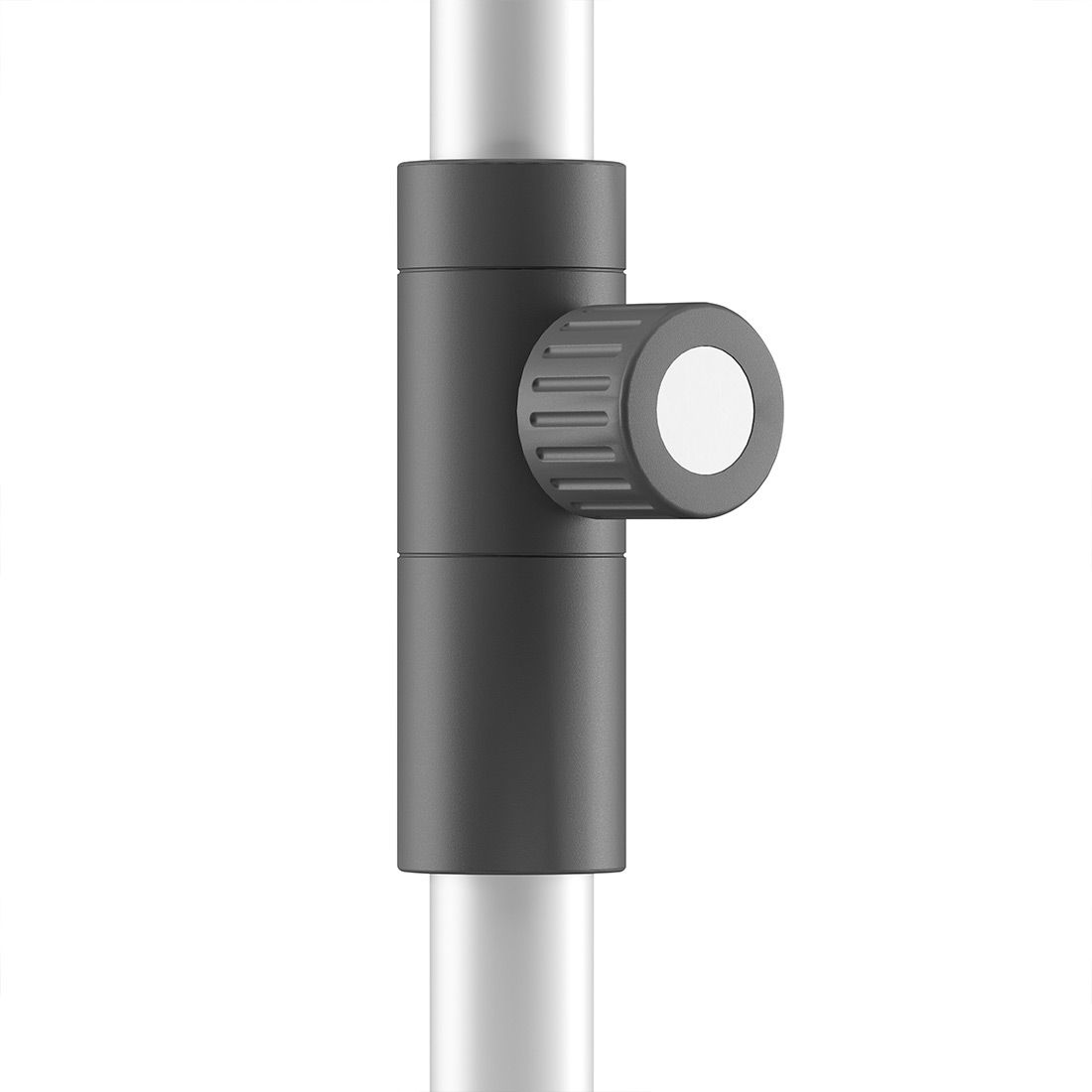 Midtstolpe-parasoll Apoll 240x240cm antrasitt visning av høydejustering