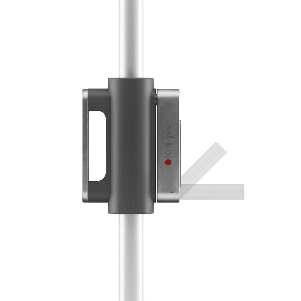 Midtstolpe-parasoll Apoll 240x240cm antrasitt åpen med kurbelmekanisme