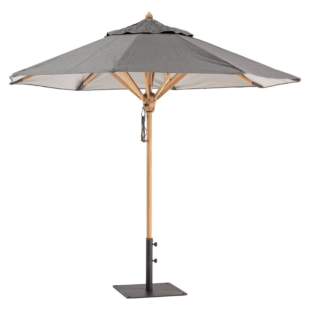 Midtstolpe-parasoll Aton Ø300cm inkl. parasollfot bakside