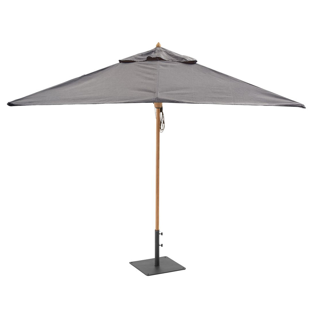 Midtstolpe-parasoll Aton 350x240 cm med fot forfra