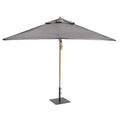 Midtstolpe-parasoll Aton 350x240 cm med fot forfra