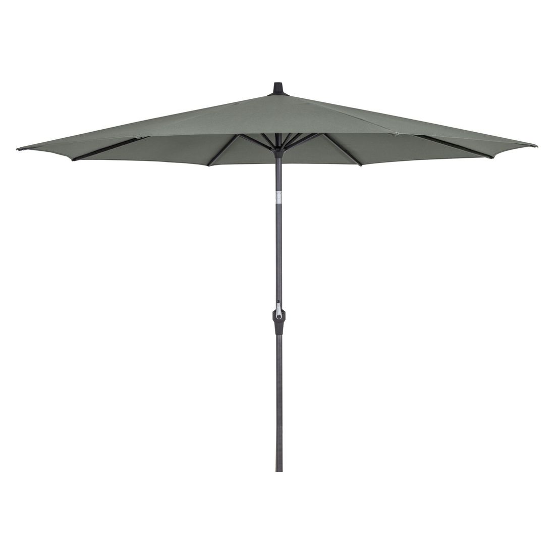 Midtstolpe-parasoll Avio Ø300 cm antrasitt/oliven forfra