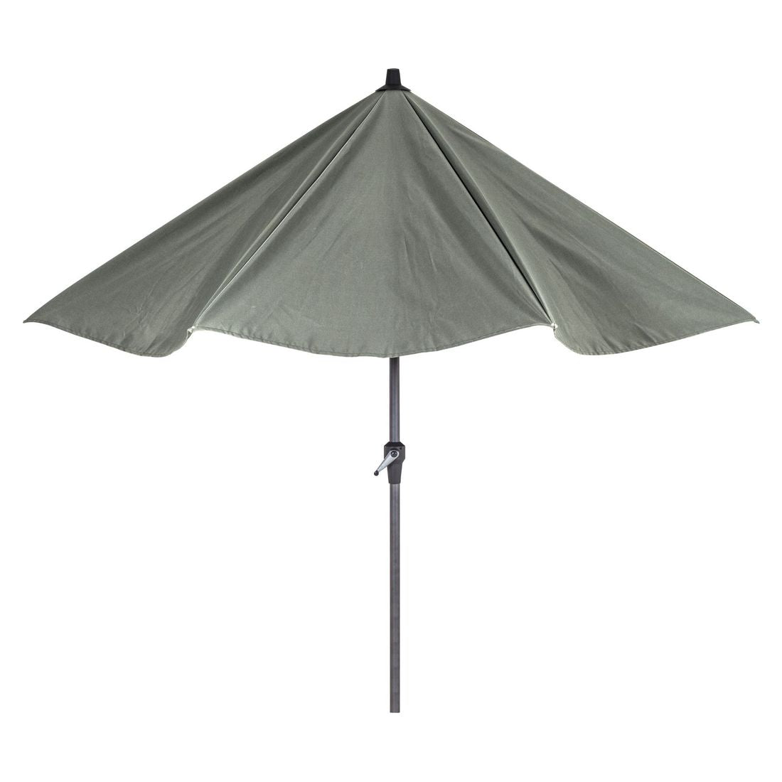 Midtstolpe-parasoll Avio Ø300 cm antrasitt/oliven med åpen parasoll