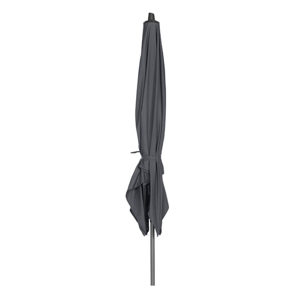 Montert Midtstolpe-parasoll Avio 300x200 cm antrasitt i hage