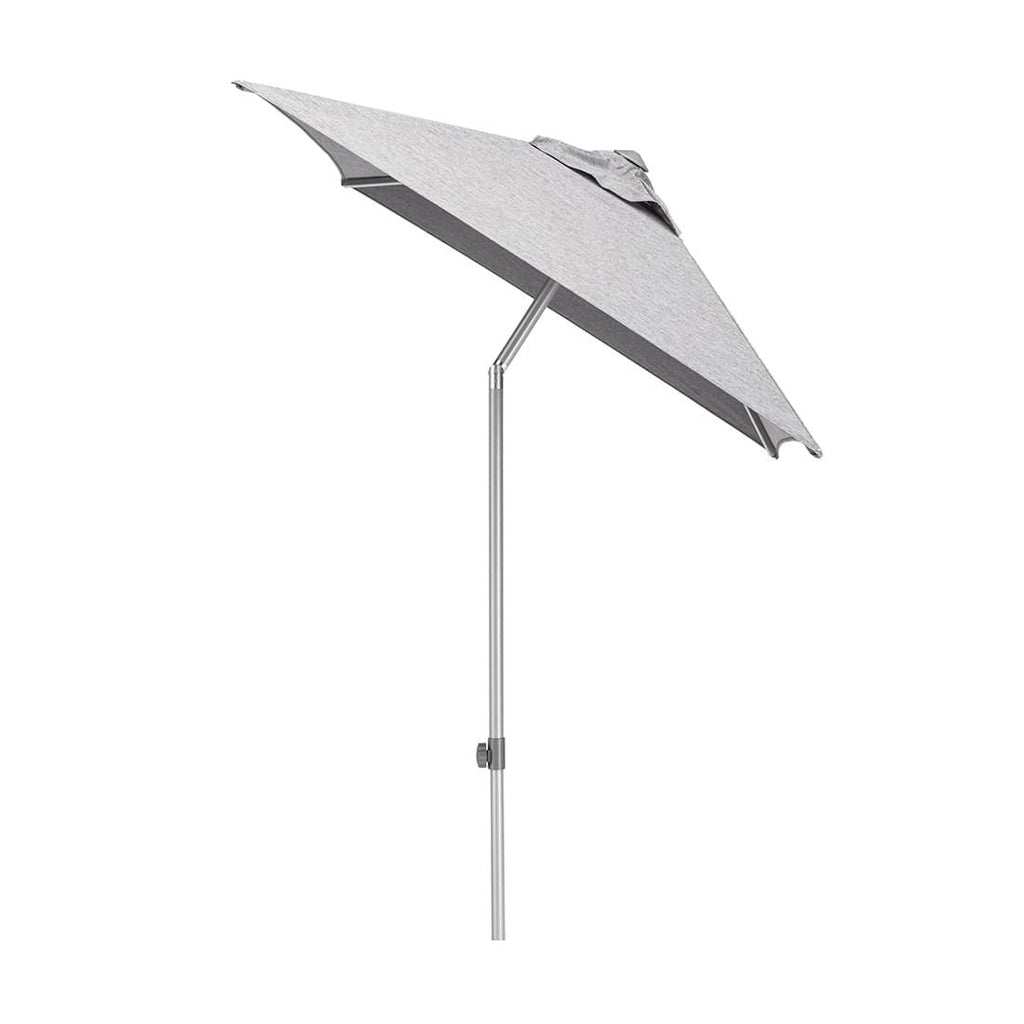 Detalj av stoff og ramme på Midtstolpe-parasoll Easy Push 210x150 cm aluminium