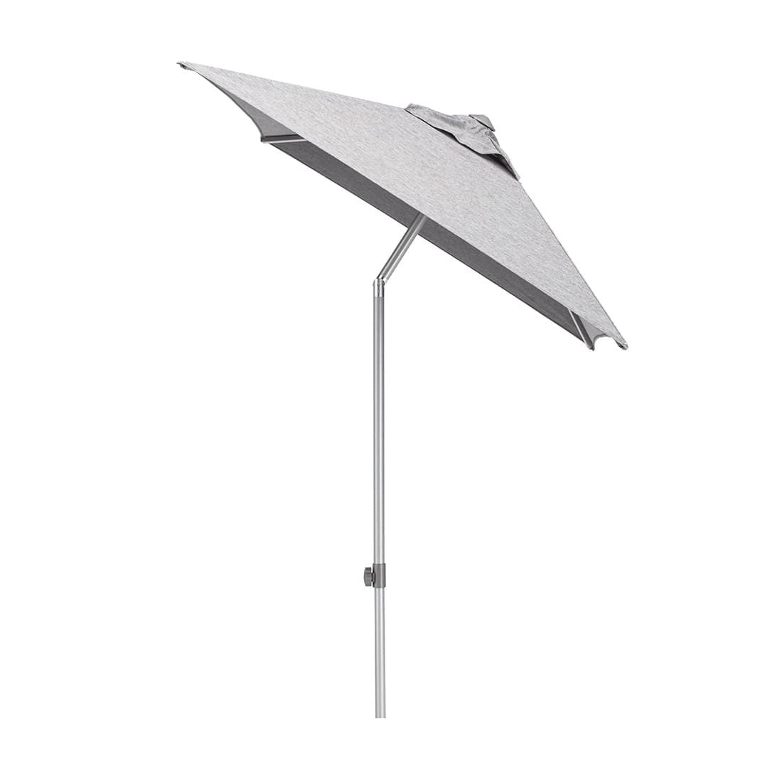 Detalj av stoff og ramme på Midtstolpe-parasoll Easy Push 210x150 cm aluminium