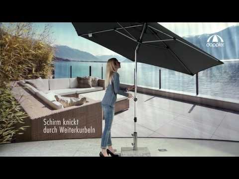 Midtstolpe-parasoll Expert Ø280 cm med sveiv natur forfra