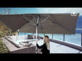 Midtstolpe-parasoll Expert 300x200cm med sveiv front