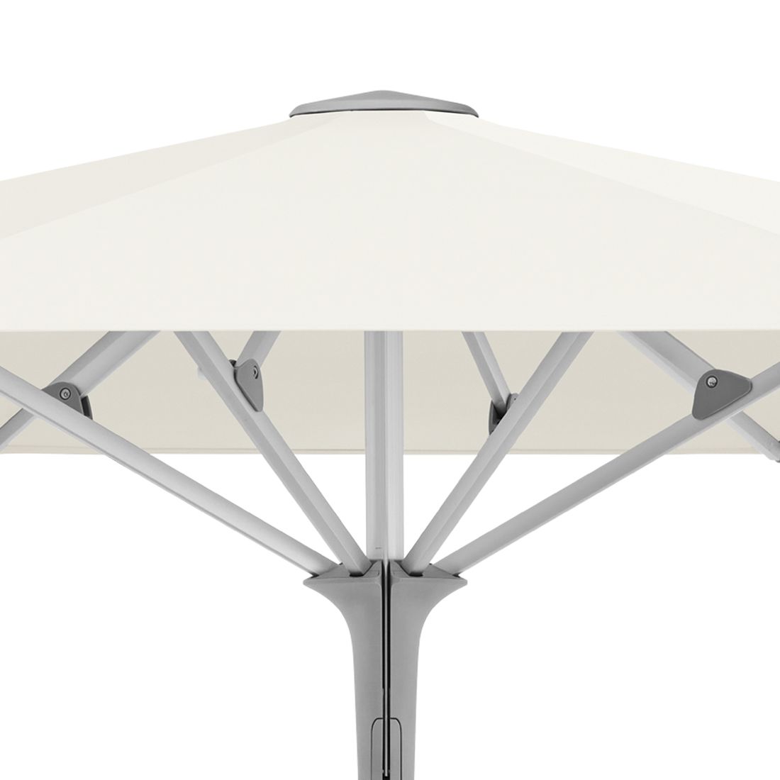 Sidevisning av Midtstolpe-parasoll Fortino Pro Ø300 cm - Glatz