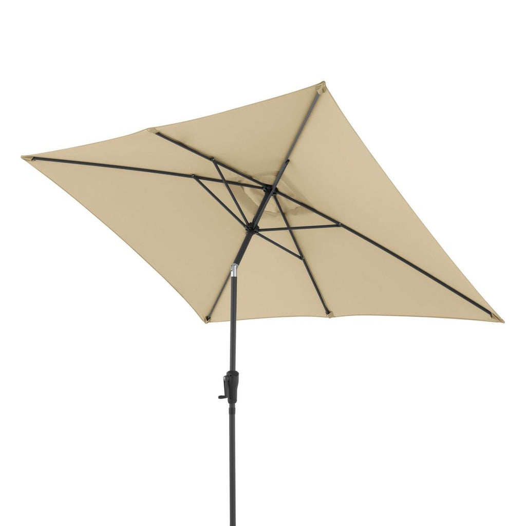 Midtstolpe-parasoll Life 250x200cm antrasitt/sand front