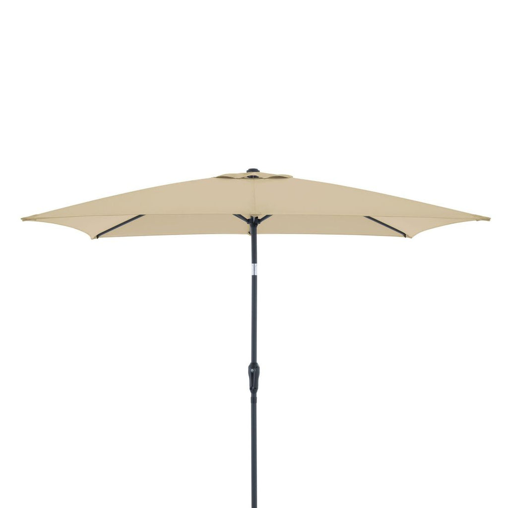 Midtstolpe-parasoll Life 250x200cm antrasitt/sand bakside