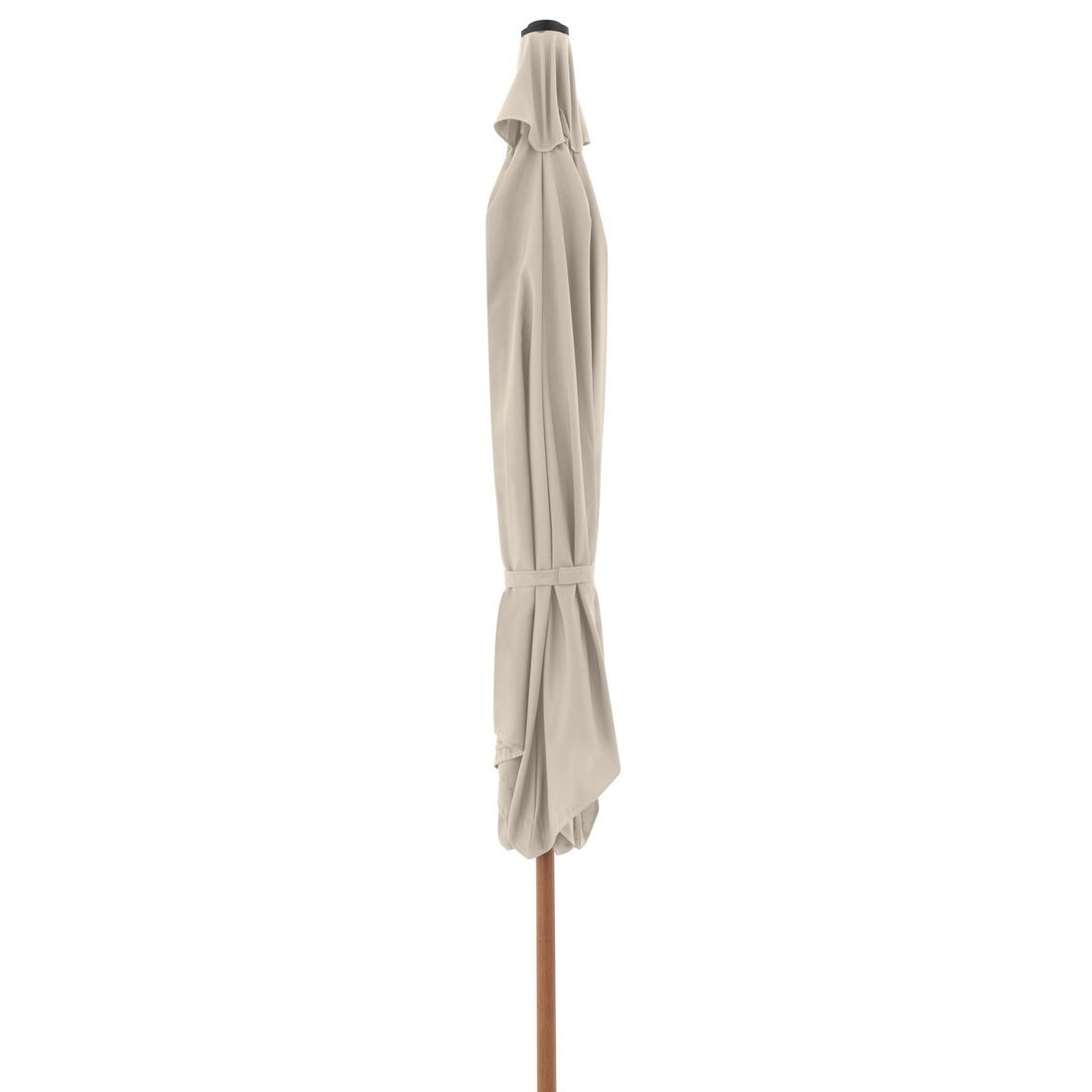 Detalj av stoff og ramme på Midtstolpe-parasoll Life Ø305cm natur - Doppler