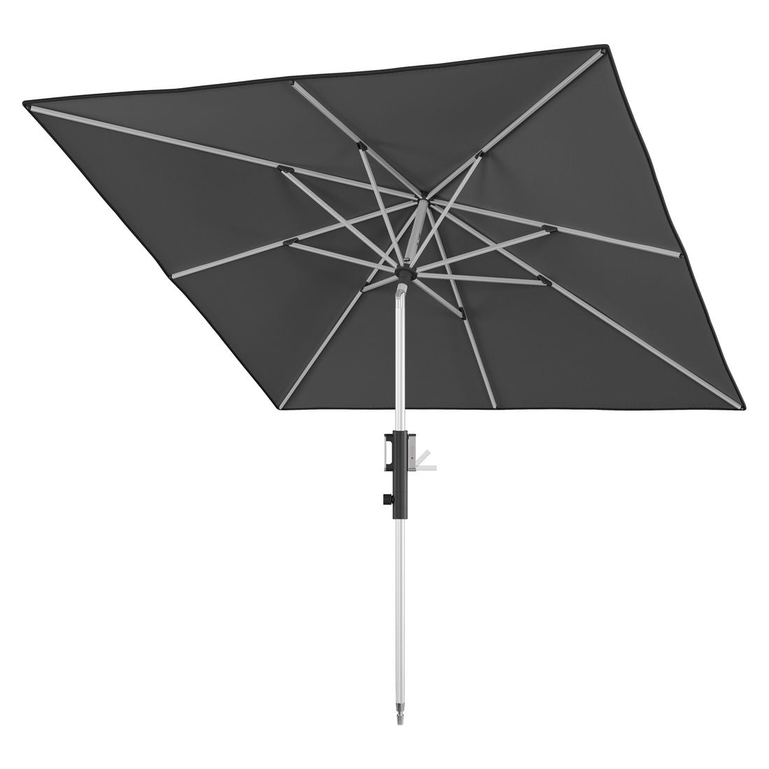 Midtstolpe-parasoll Phoenix 245x245 cm vippbar forfra